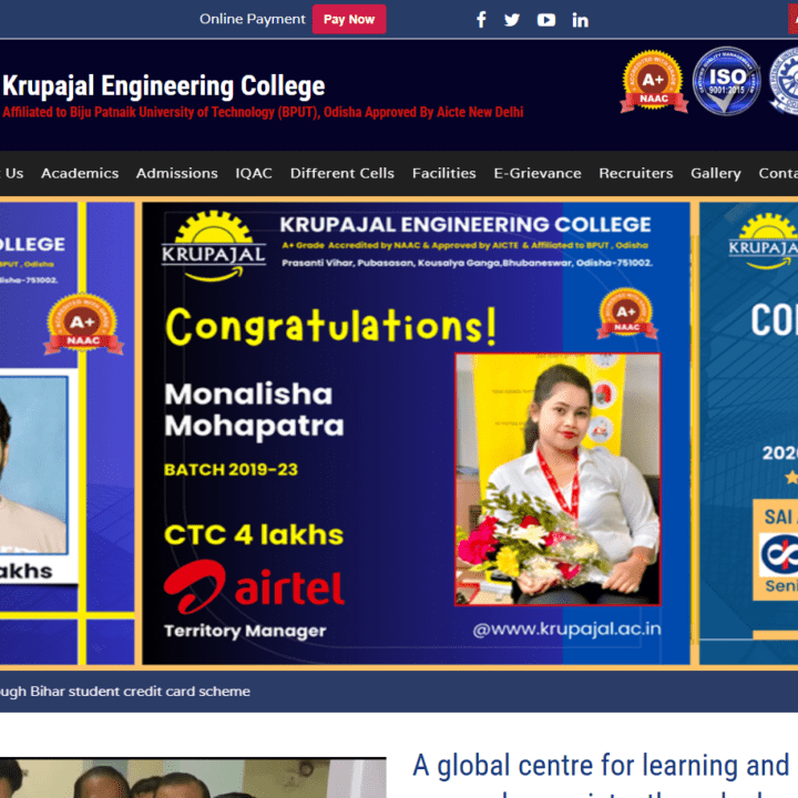 Professional Engineering College Website Designing Company