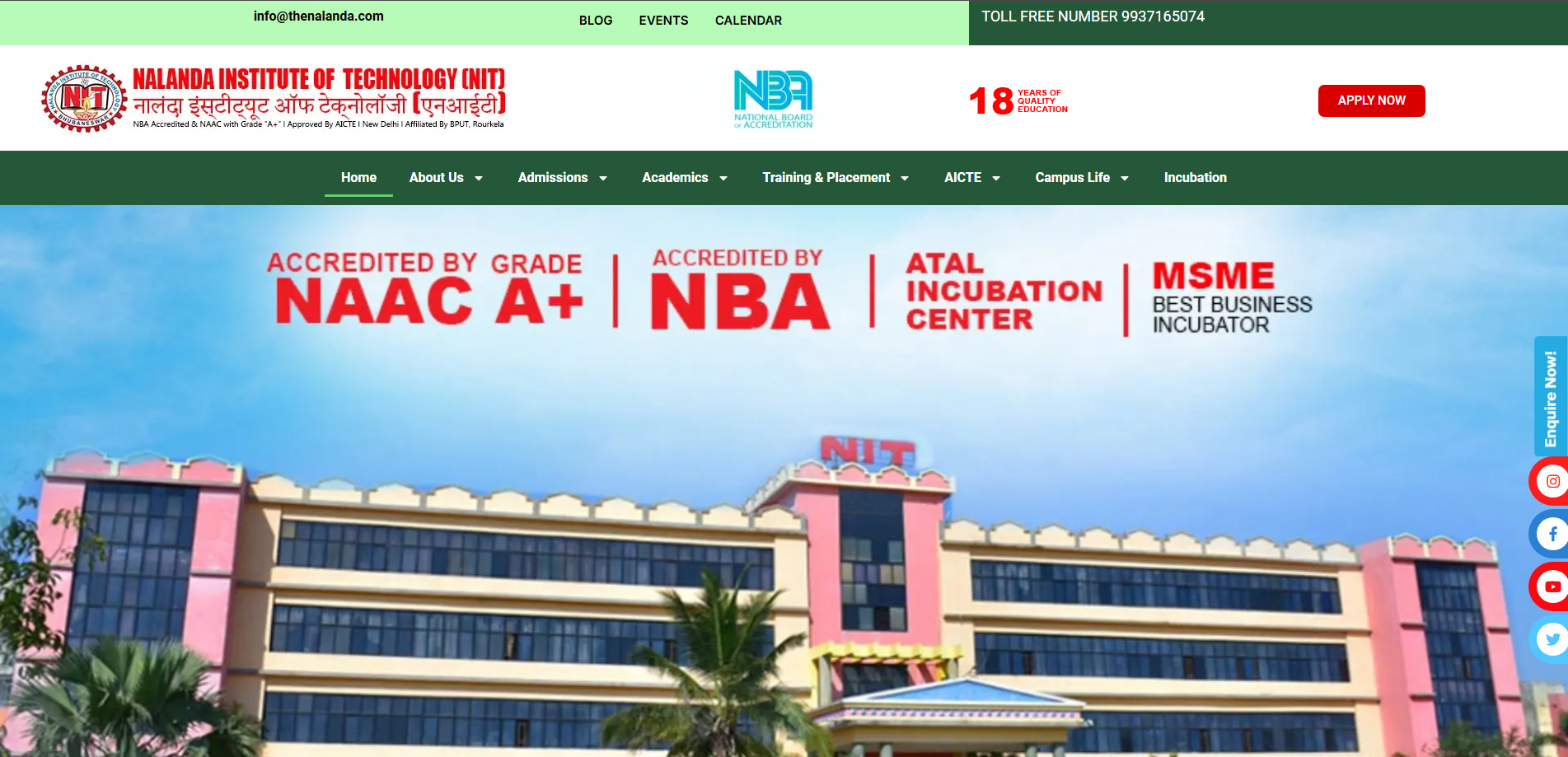 Engineering College Website Designing Company in Bhubaneswar