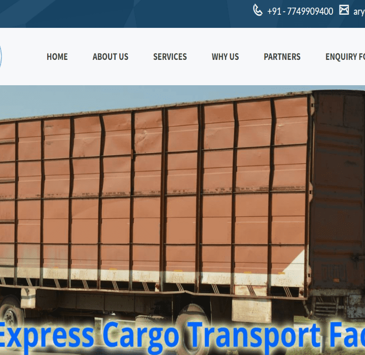 Arya Express Cargo - Website Design & Development