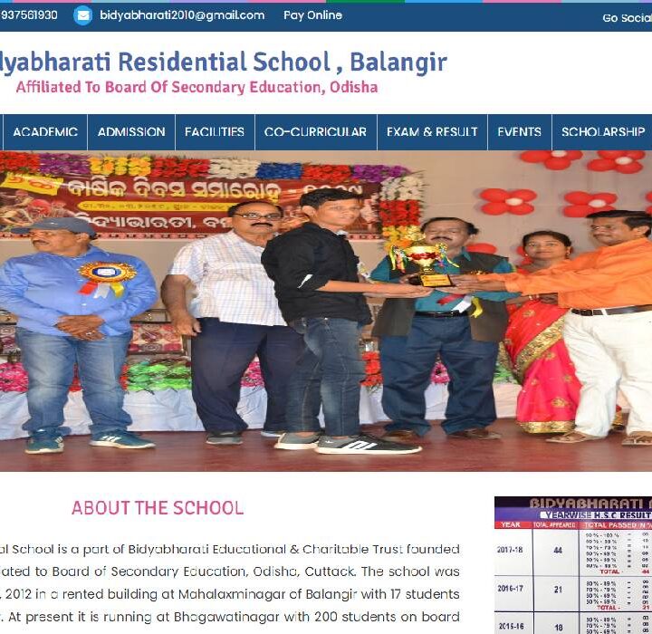 Residential School Website Designing Bhubaneswar