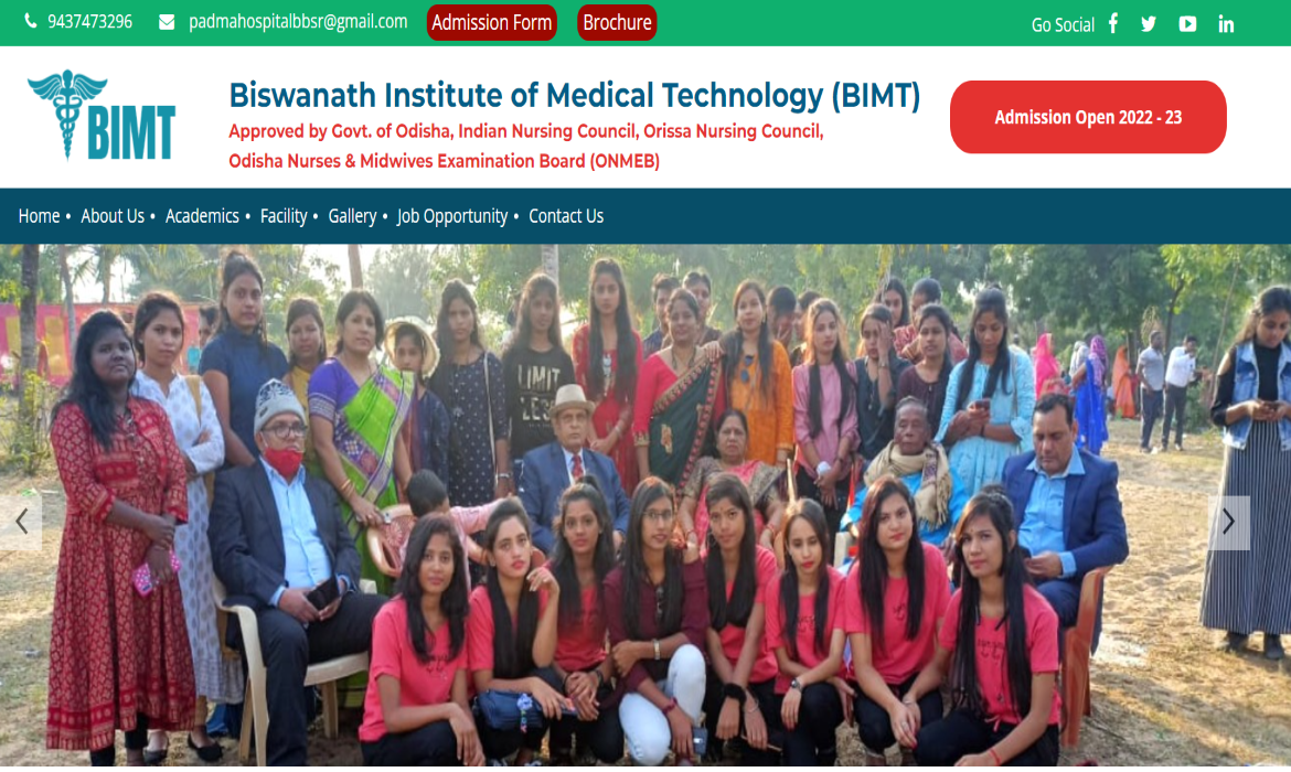 Nursing College Website Designing in Bhubaneswar