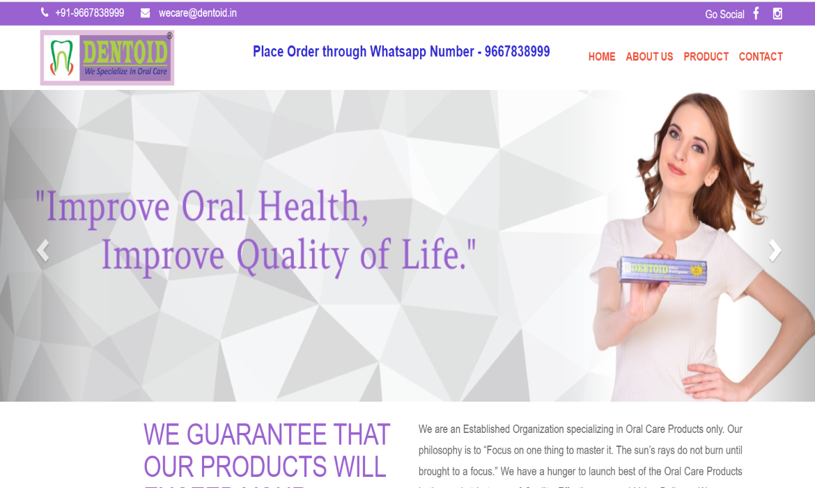 Dentoid Toothpaste - Keep Your Teeth Healthy & Bright