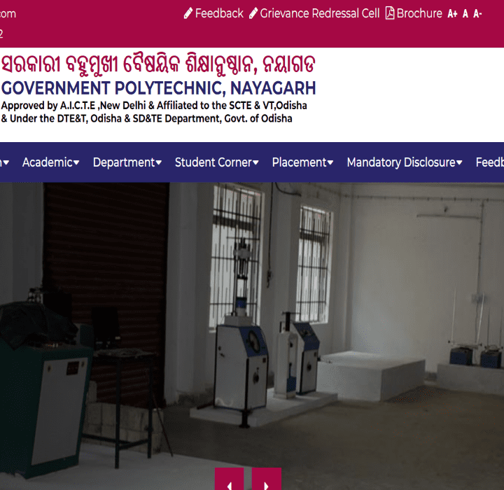 Government Polytechnic Nayagarh Website Design & Development