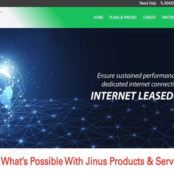 Jinusnet Internet Service Provider Bhubaneswar Website Design