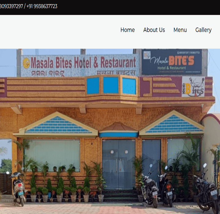 Masala Bites Restaurants near Satapada, Chilka Website Design