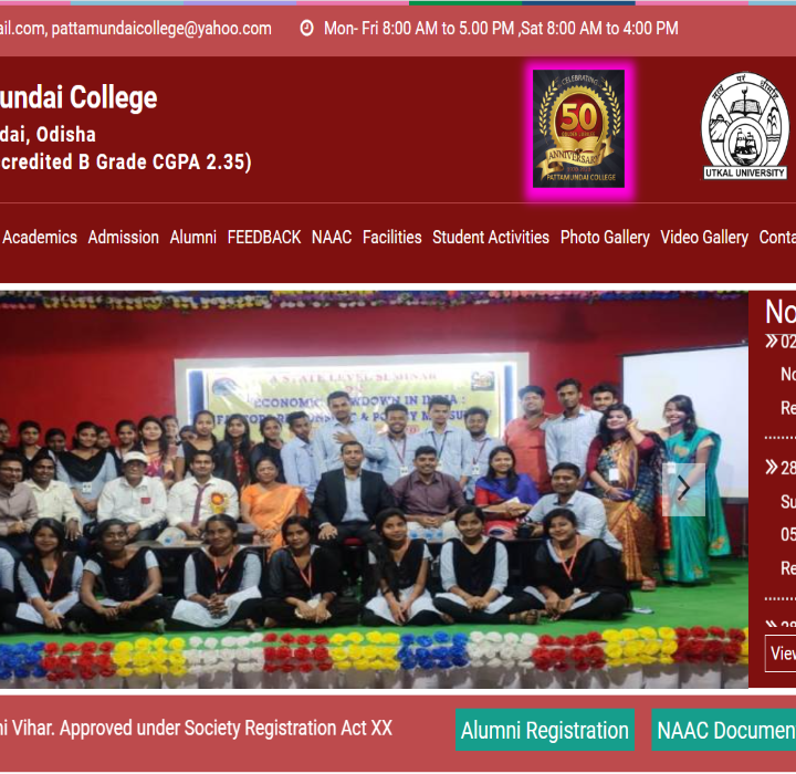 Pattamundai College - Website Design & Development