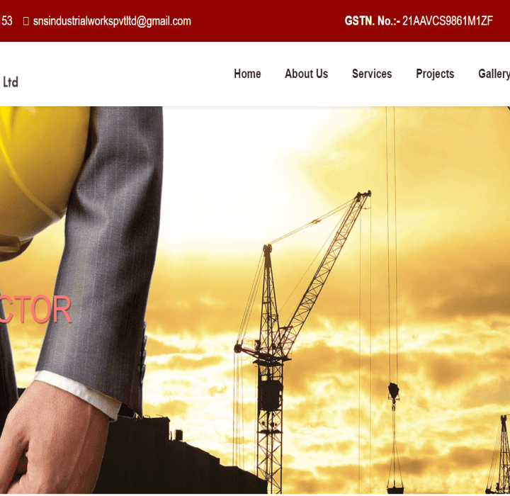 S.N.S. Industrial Works Pvt Ltd Angul Odisha CMS Website Design