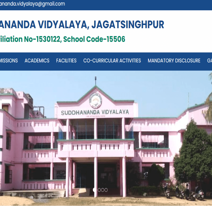 Suddhananda Vidyalaya Jagatsinghpur | School Website Design