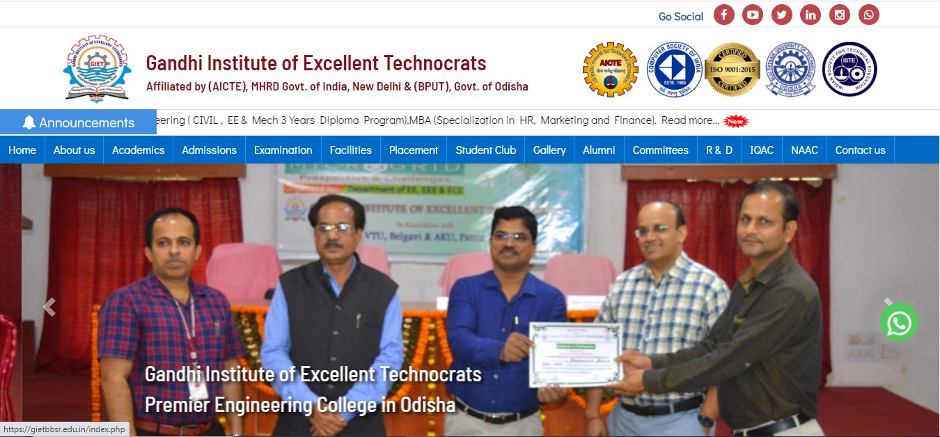 Engg. College Website Designer in Bhubaneswar Odisha
