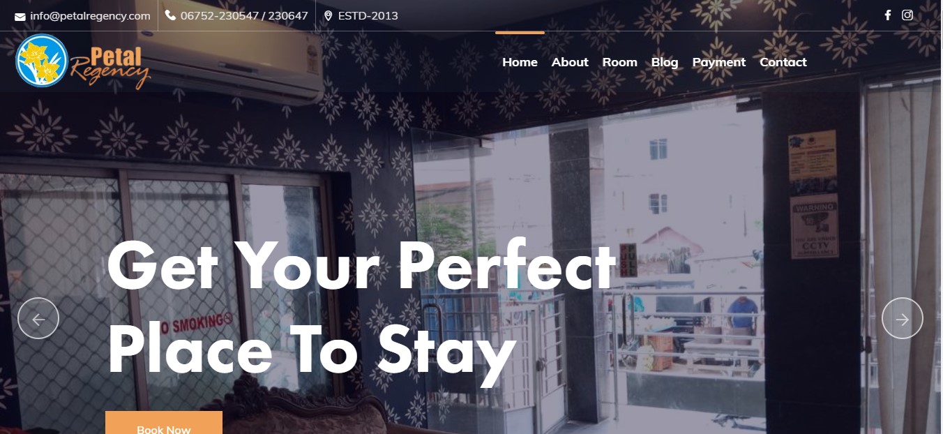 Petal Regency Hotels Website Design Company in Bhubaneswar