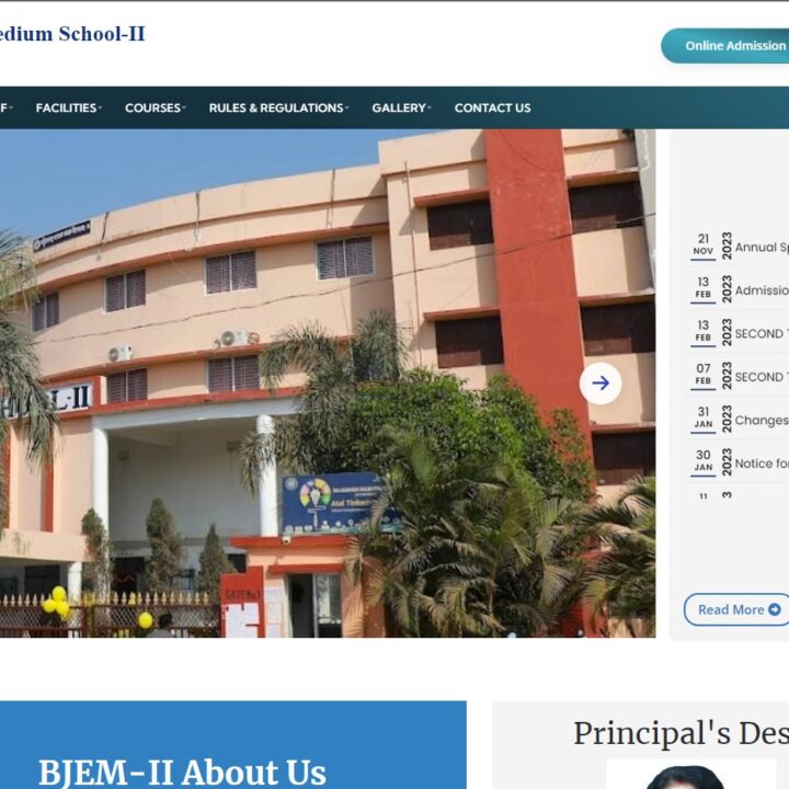 English Medium School Website Designing Company | BJEM-II