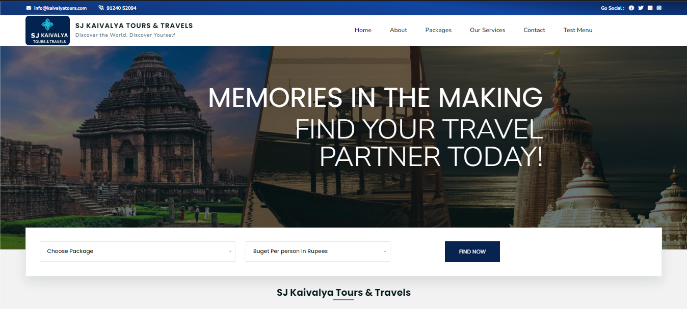 Tour & Travel Website Design Company in Bhubaneswar