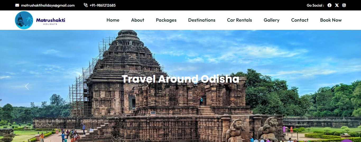 tours & travels website design company Bhubaneswar, website design company in Bhubaneswar, website development company in Bhubaneswar