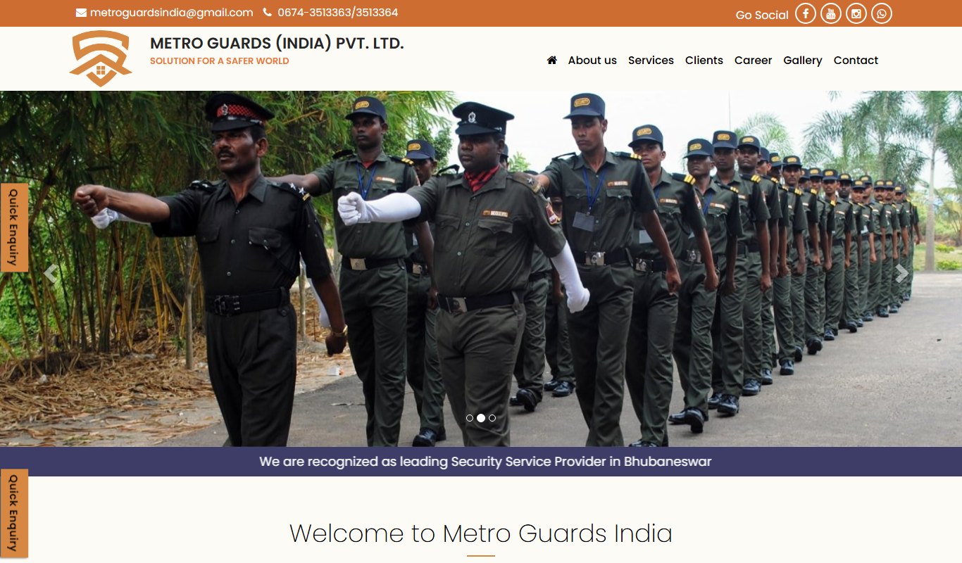 Security Agency Website design company in Bhubaneswar, security guard company website design ideas, Security Agency Website designer in Bhubaneswar