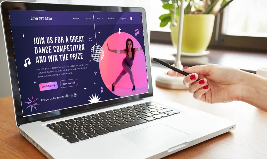 Dance & Music Academy Website Design in Bhubaneswar